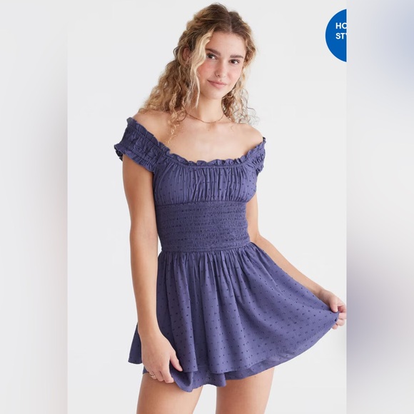 Off-Shoulder Romper - Picture 1 of 5